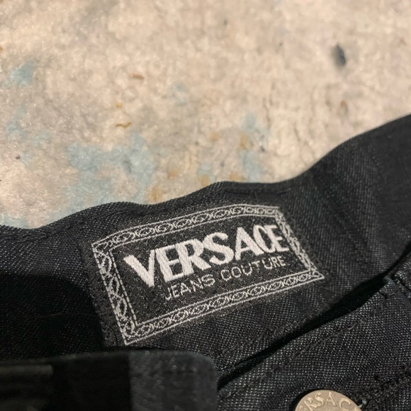 Versace jeans signature Black denim slightly used size 35 high quality - Picture 4 of 4